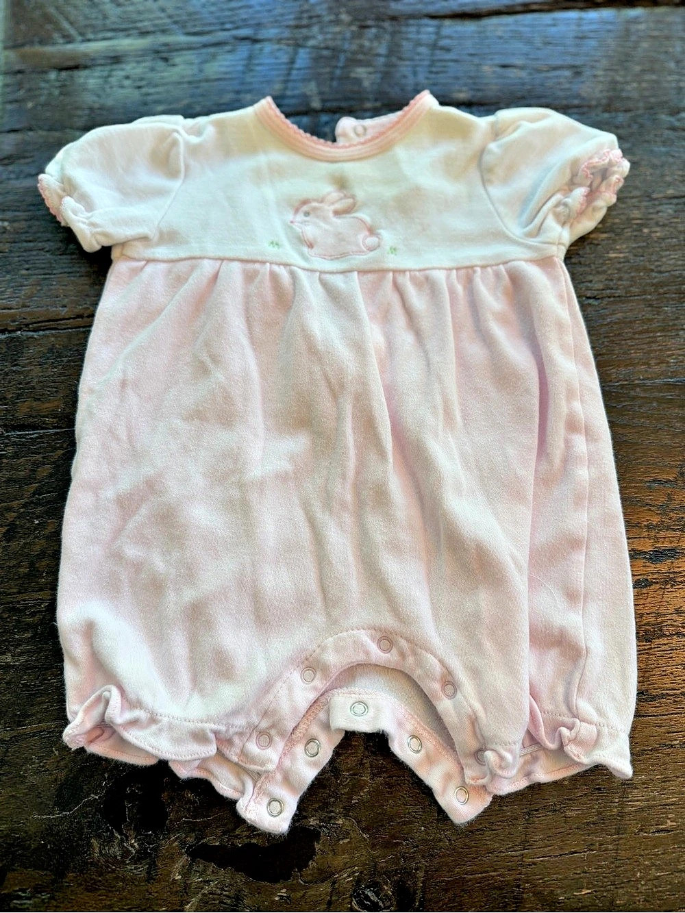 Petit Ami Baby Girl Bunny Romper Size 3M